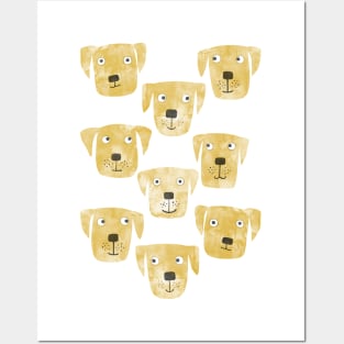 Golden Labrador Retriever Dogs Posters and Art